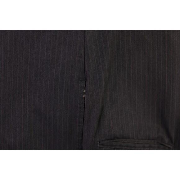 Paul Stuart Charcoal Gray w/ Brown Stripes 3-Btn Wool Suit 40R - Picture 13 of 13